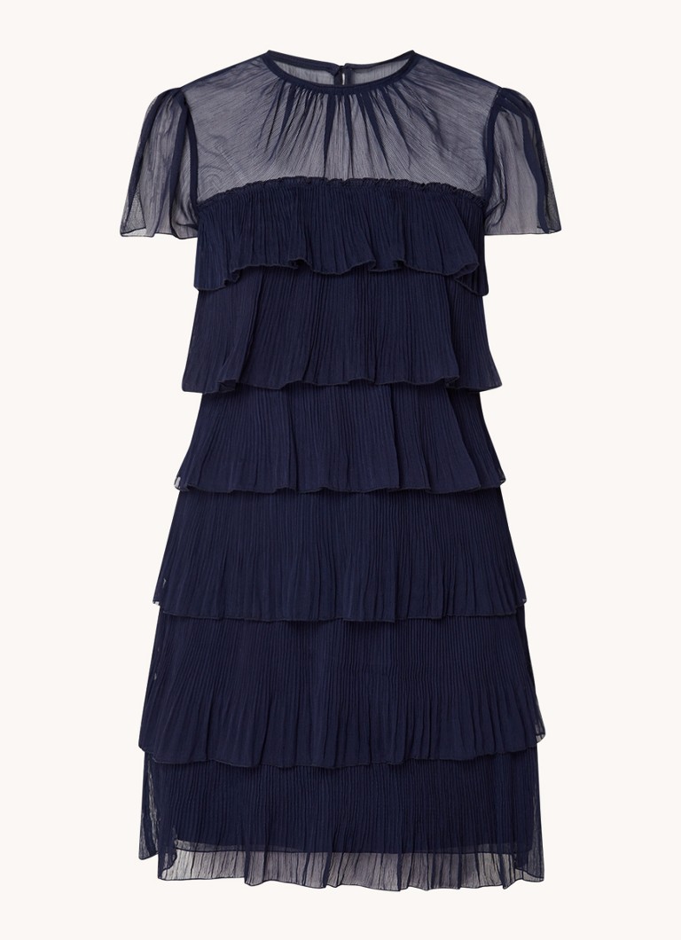 Vestido plisado Mimi Phase Eight, azul marino, talla 08