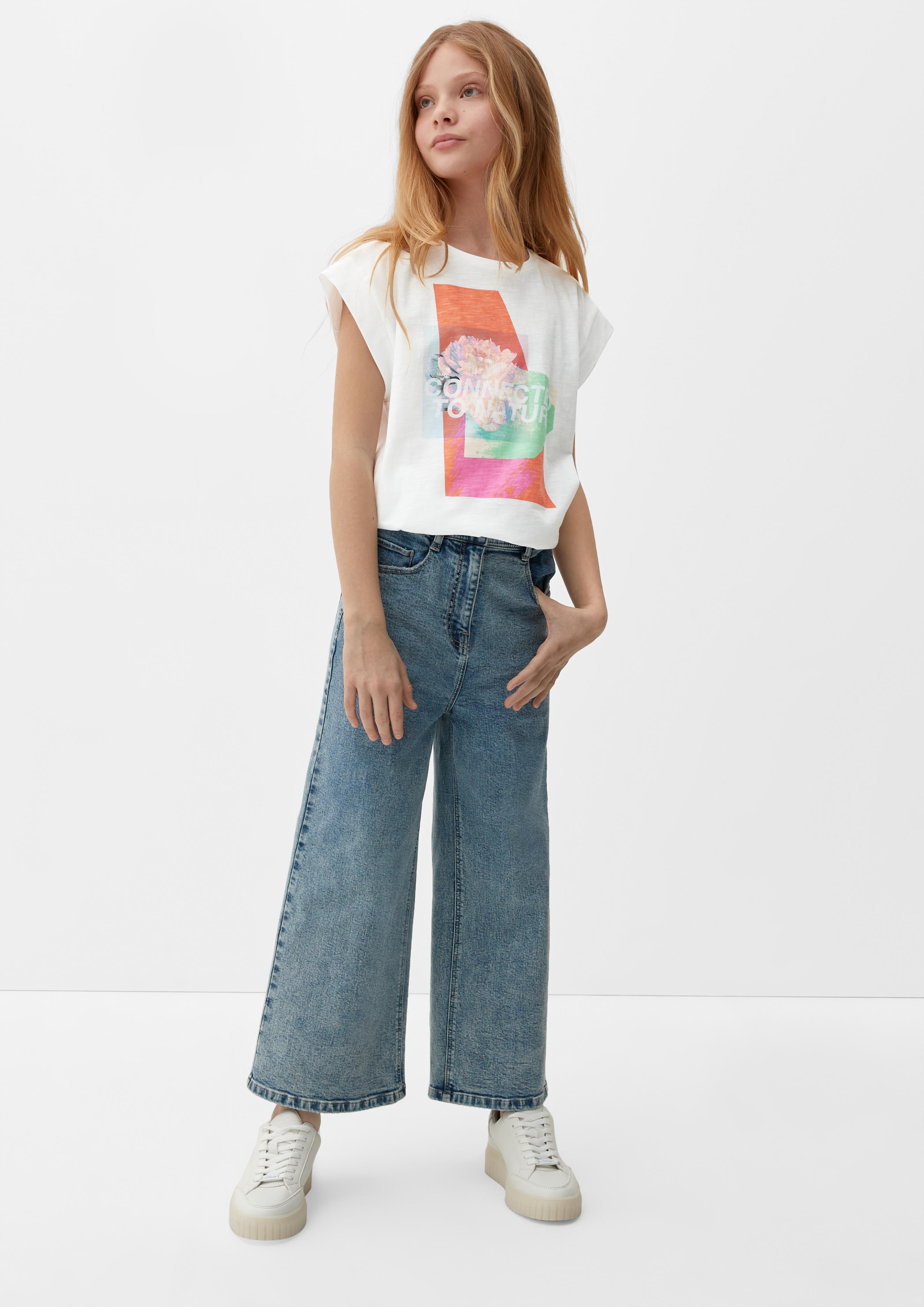 T-Shirt mit Kappärmeln  2128033-0100