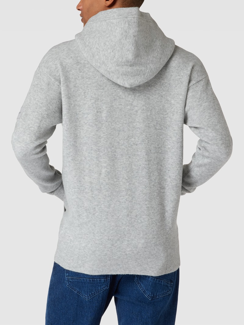 Hoodie in Strick-Optik Modell 'LYCRA' in hellgrau