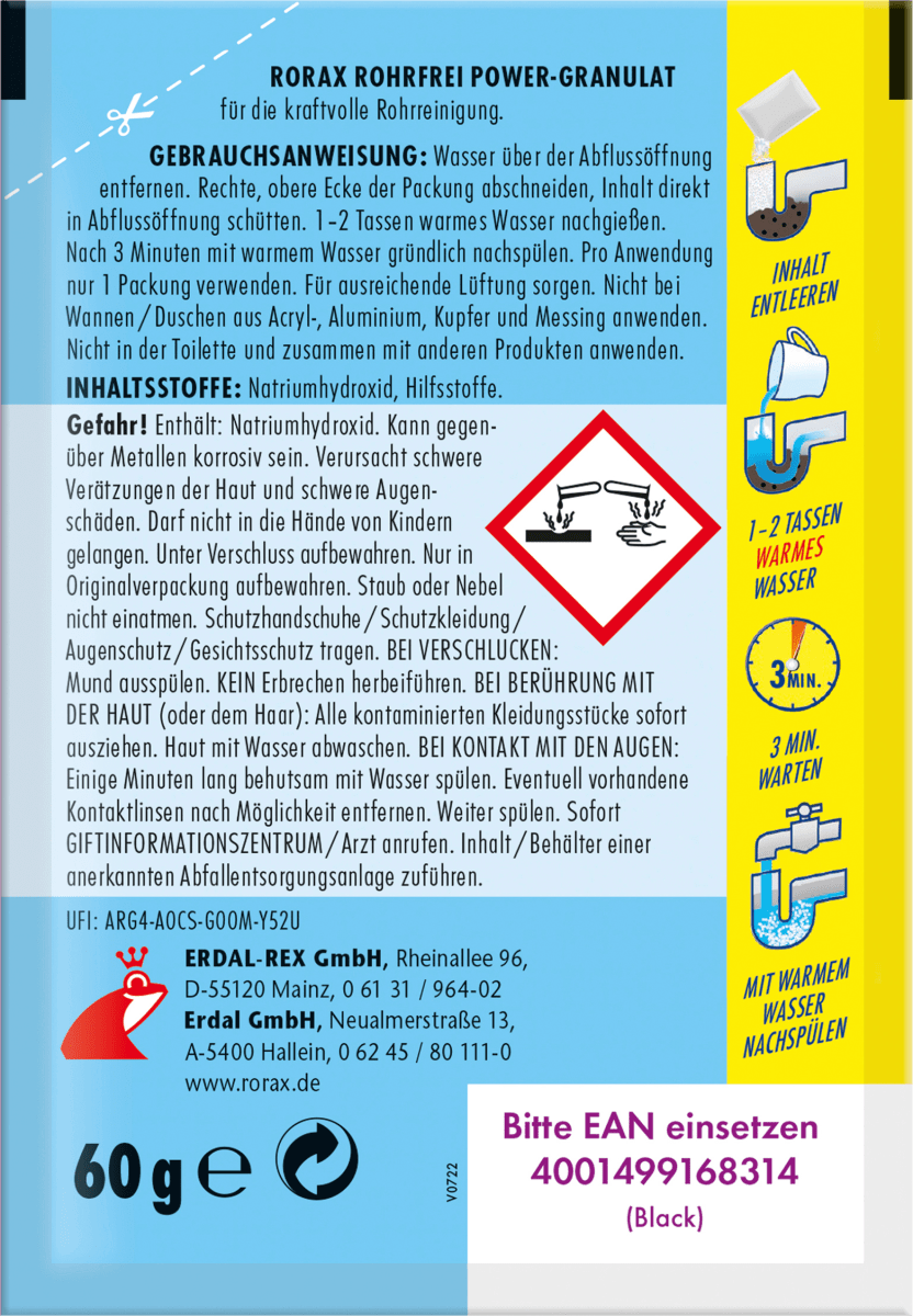 Rohrreiniger Power-Granulat, 60 g