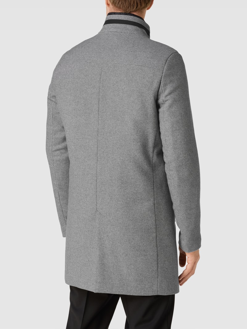 Mantel mit Stehkragen Modell 'Standup Collar' in hellgrau