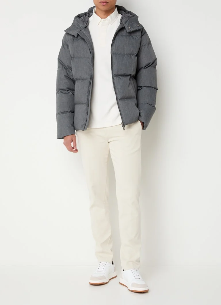 Boggi Milano down-filled puffer jacket with detachable collar