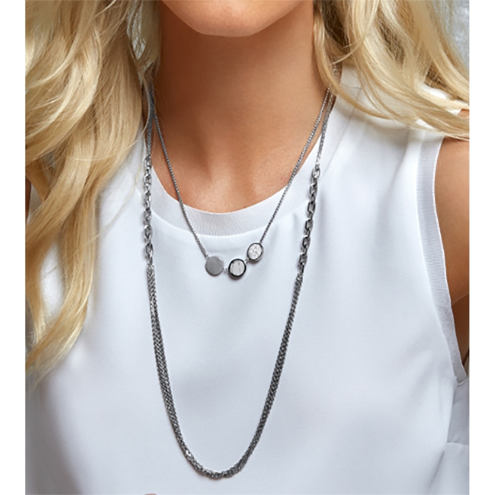 Pippa&Jean Collier en acier inoxydé Acier inoxydable en Argent collier