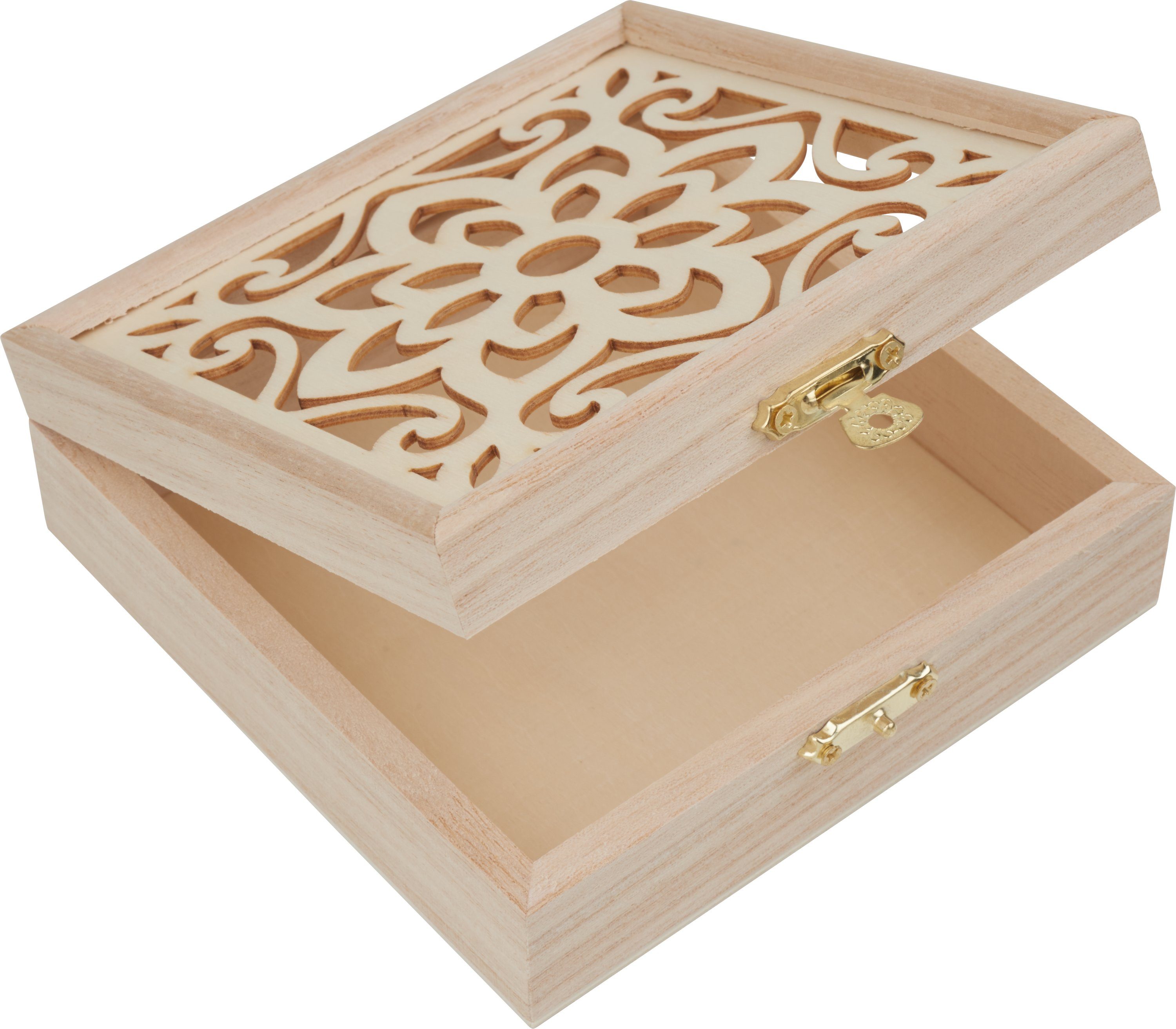 VBS Truhe Ornament-Blume, 12 x 12 cm