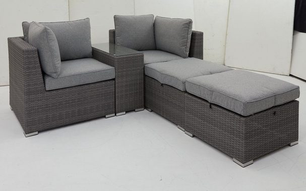 Outdoor Gartenlounge-Hocker Lounge-Hocker, Lounge-Hocker Outdoor (BHT 66x44x66 cm) BHT 66x44x66 cm