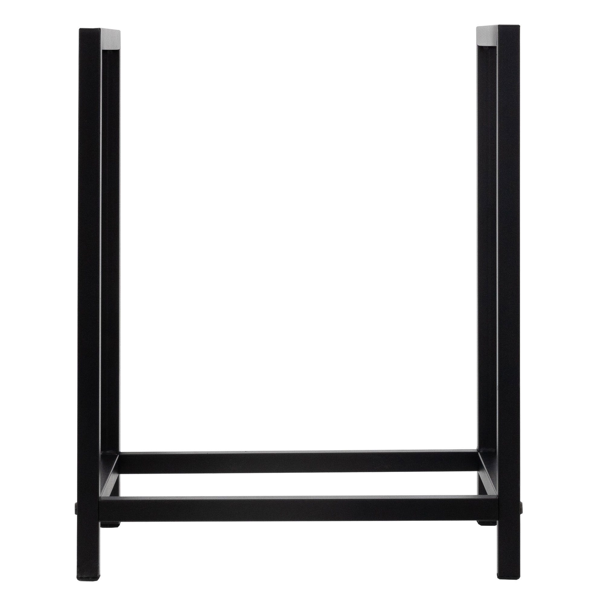 ML-DESIGN Kaminholzregal Brennholzregal Holzaufbewahrung Kaminholzständer Kaminholzhalter, BxTxH:40x30x50 cm, Dunkelgrau 40x50x30cm rechteckig Metall Innen/Außen