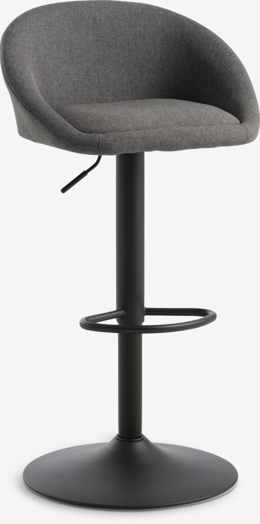 TAULOV TAULOV stool, gray/black fabric