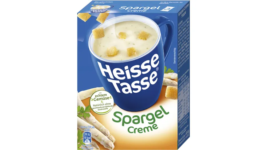Heisse Tasse Spargel Creme Suppe 450 ml