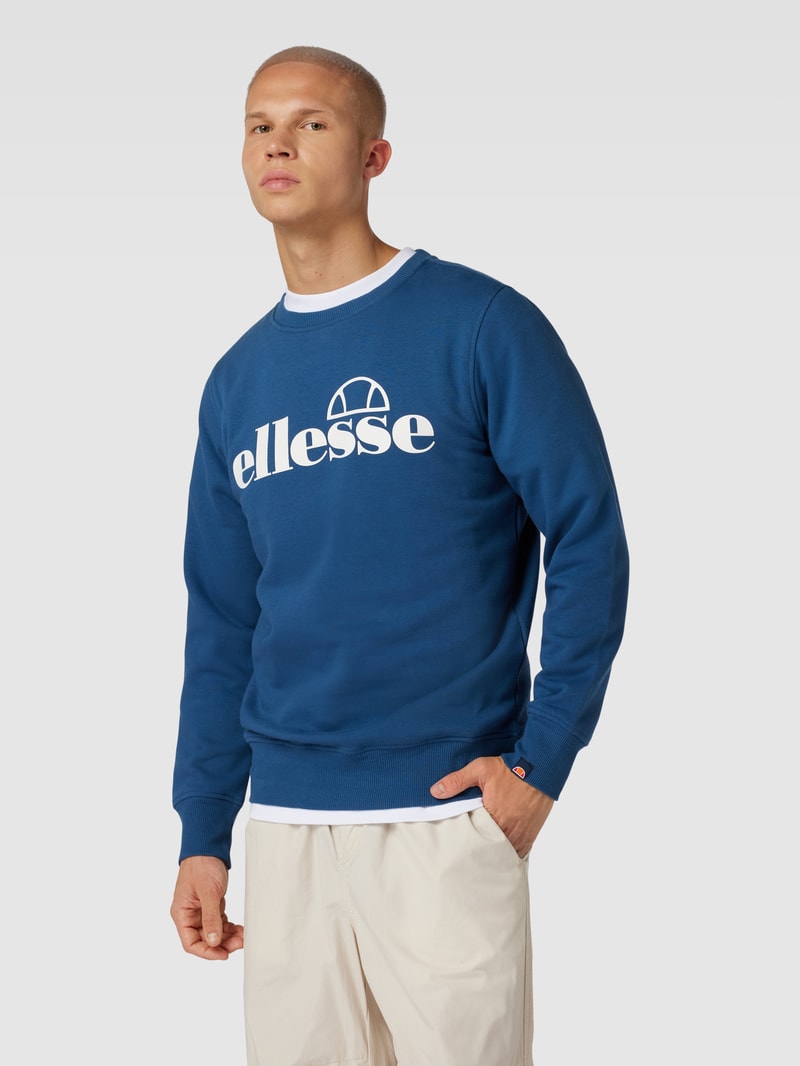 Sweatshirt mit Label-Print Modell 'Bootia' in blau