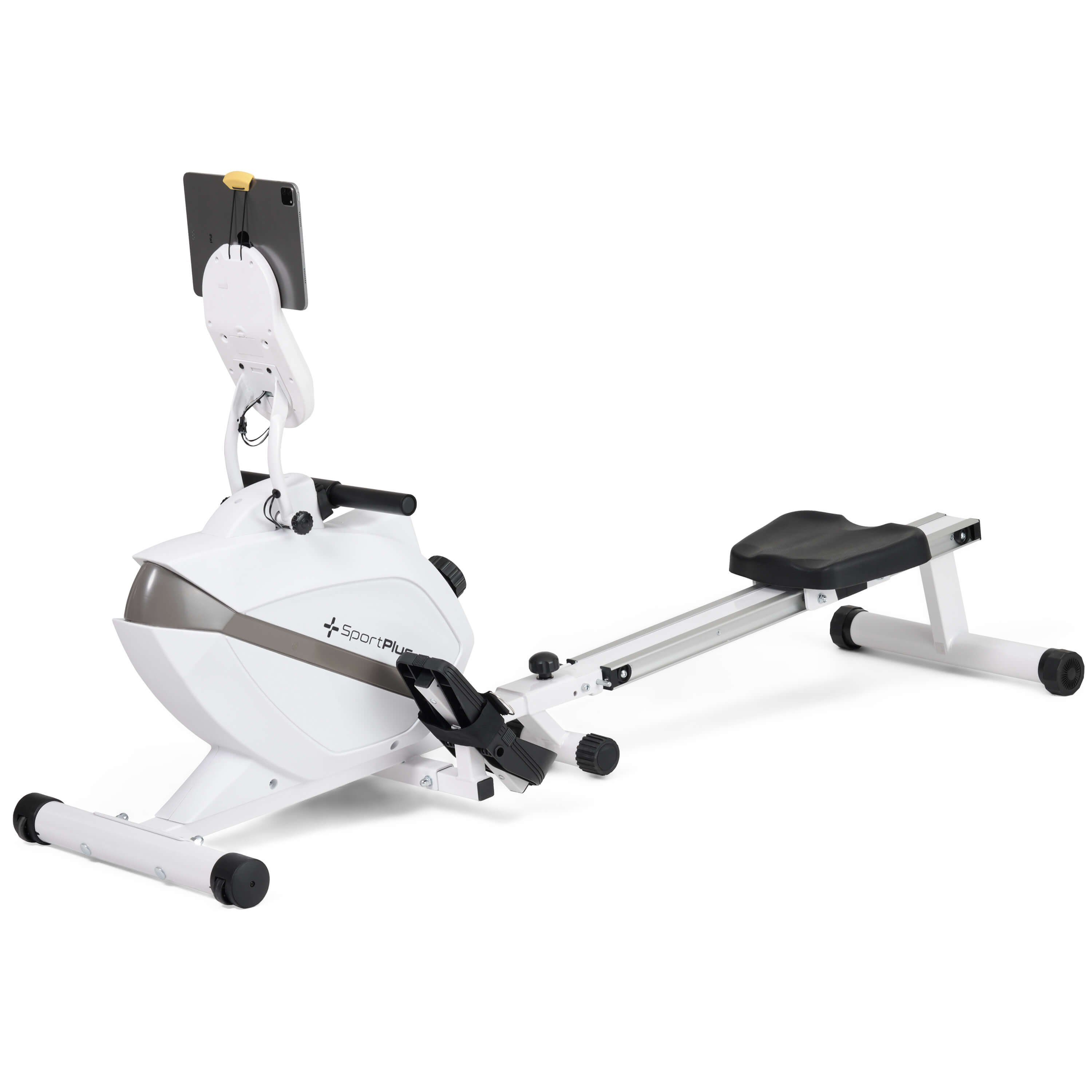 SportPlus Rudergerät SP-MR-1200-W-iE, Rudergerät, App Kompatibilität, klappbar, Magnet, 8 Widerstandsstufen