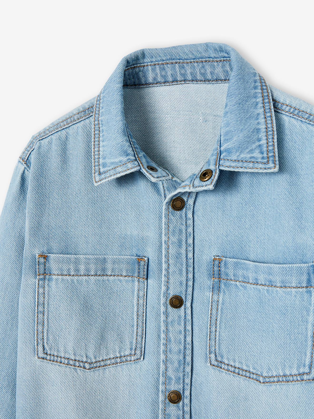 Chemise en jean garçon stone