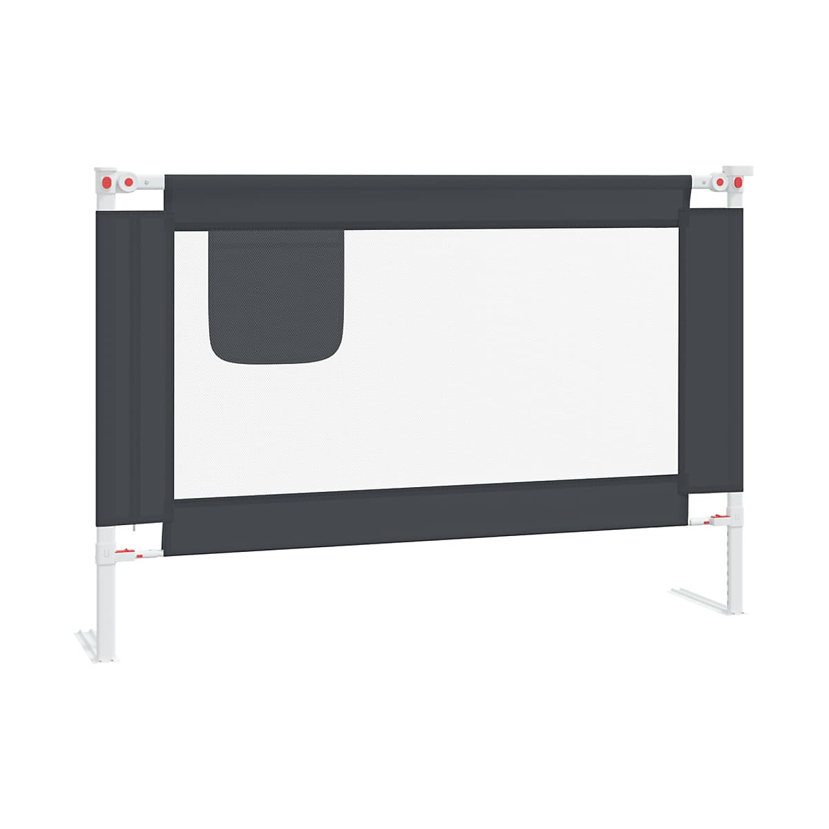 Kleinkind-Bettschutzgitter Dunkelgrau 100x25 cm Stoff