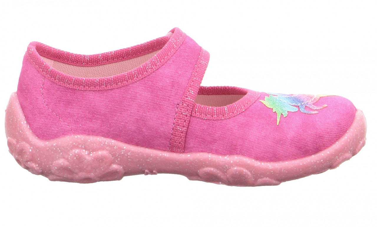BONNY - Rosa/Mehrfarbig Hausschuh mit Klettverschluss