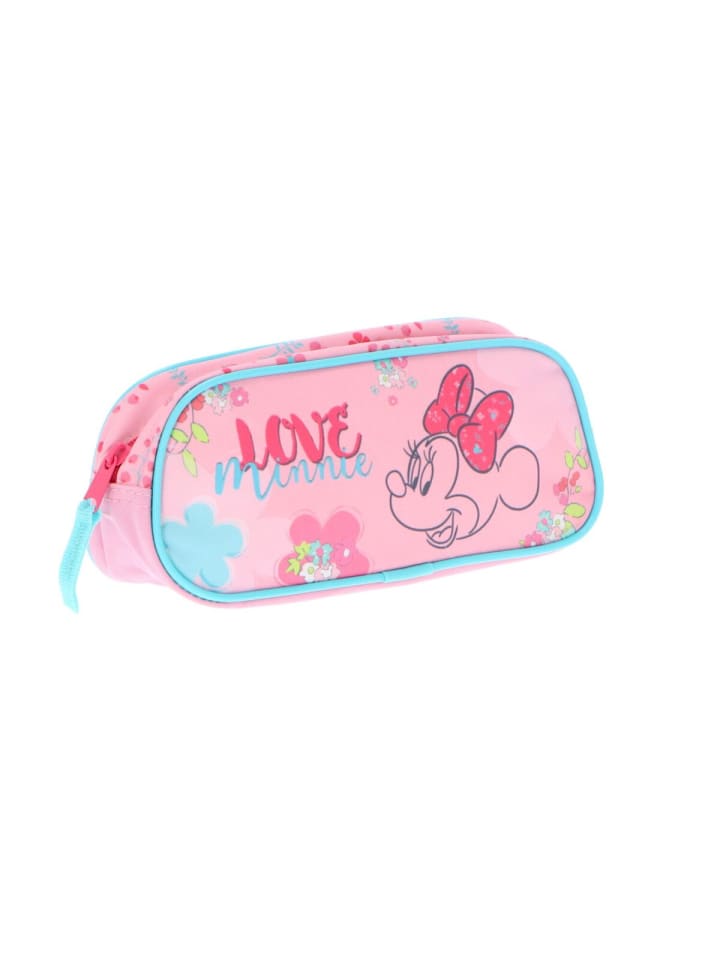 MINNIE MOUSE „Deluxe“ Etui Die ideale Federtasche für Mädchen in rosa günstig kaufen 22 cm