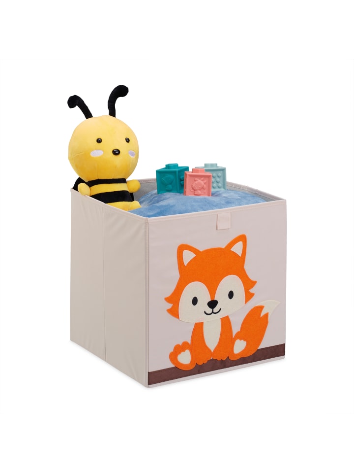 relaxdays Aufbewahrungsbox in Beige/ Orange - (B)33 x (H)33 x (T)33 cm günstig kaufen onesize