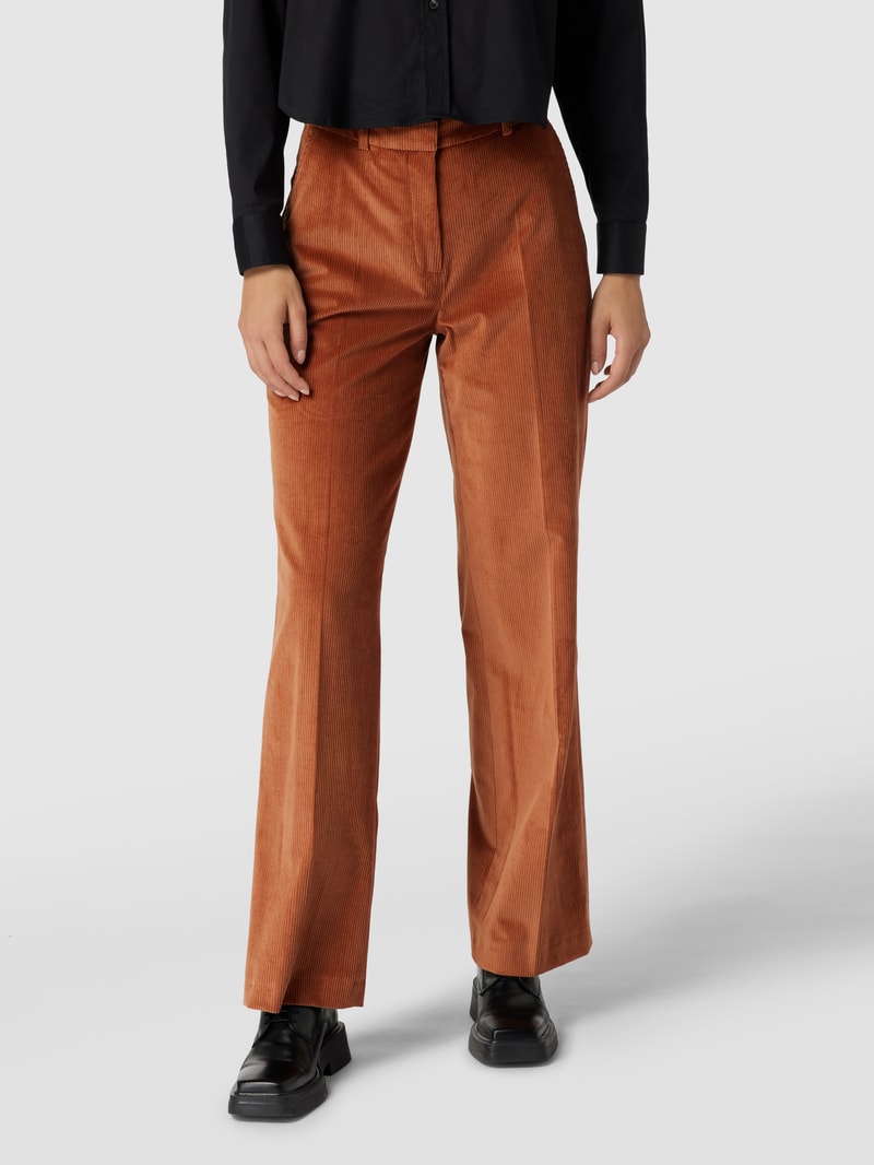 Hose in Cord-Optik in cognac