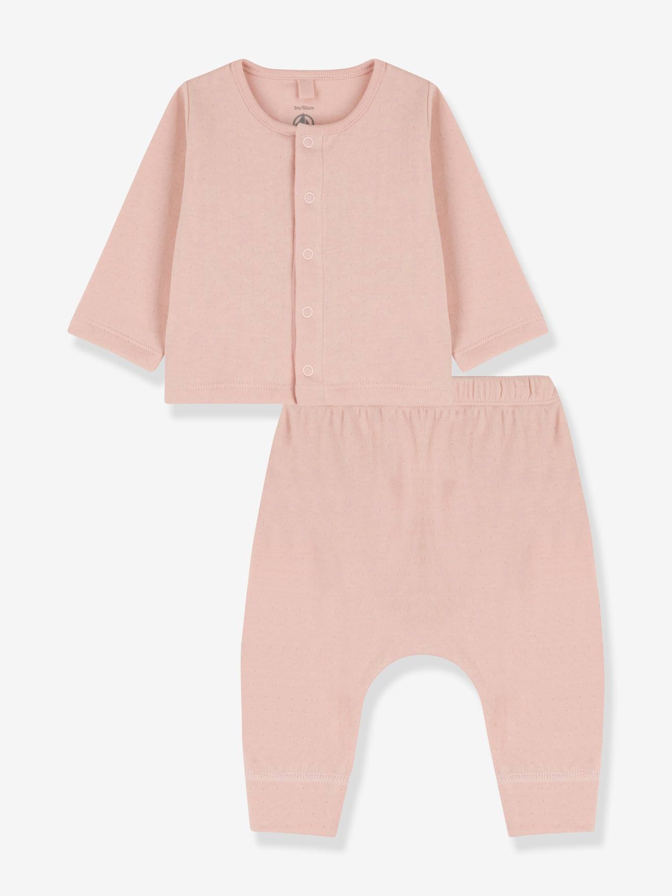 Ensemble 2 pièces en tubique bio PETIT BATEAU rose