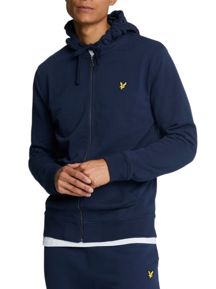 Lyle & Scott Kapuzensweatjacke in Blau günstig kaufen
