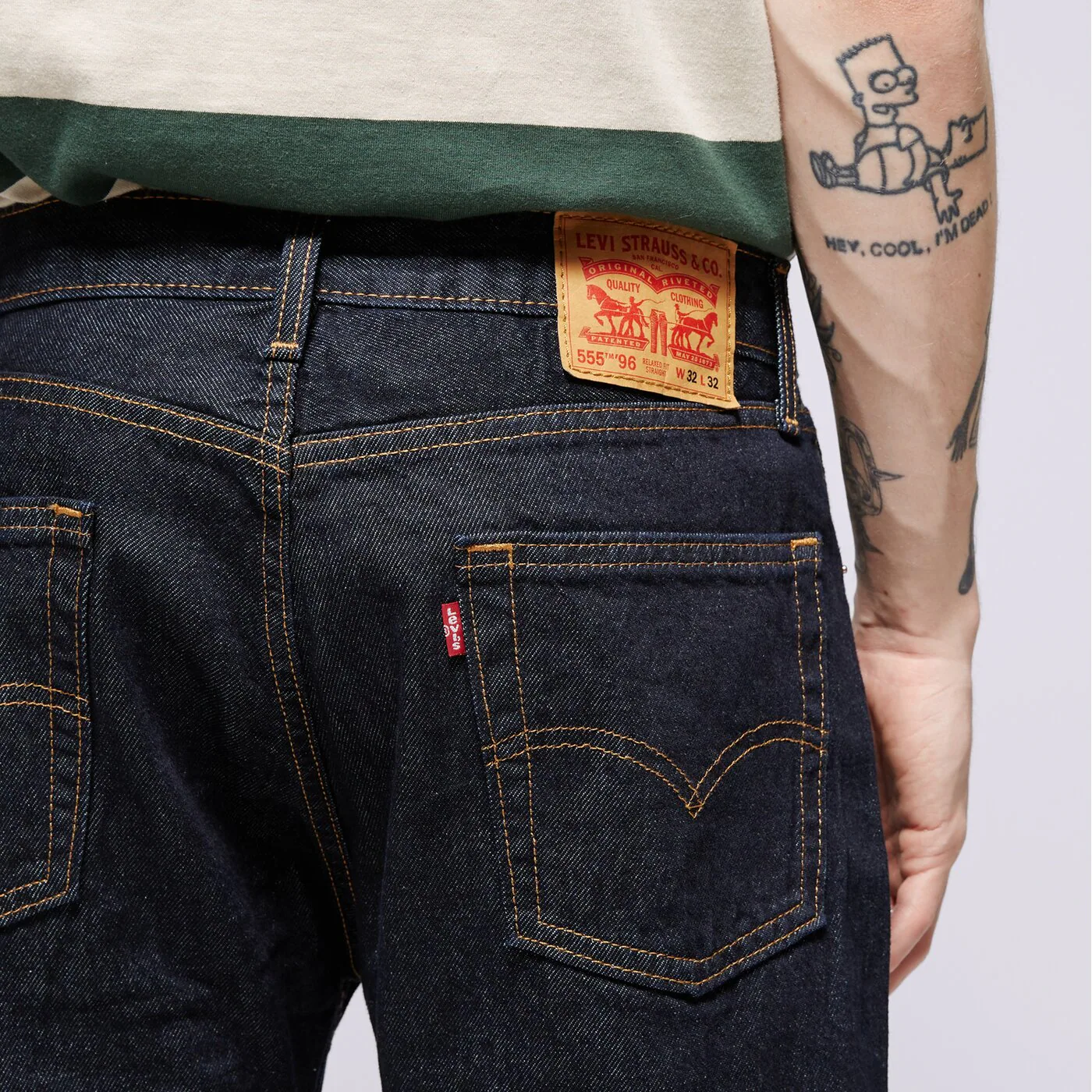 LEVI'S HOSE 555 96 RELAXED STRAIGHT DARK INDIGO Schwarz
