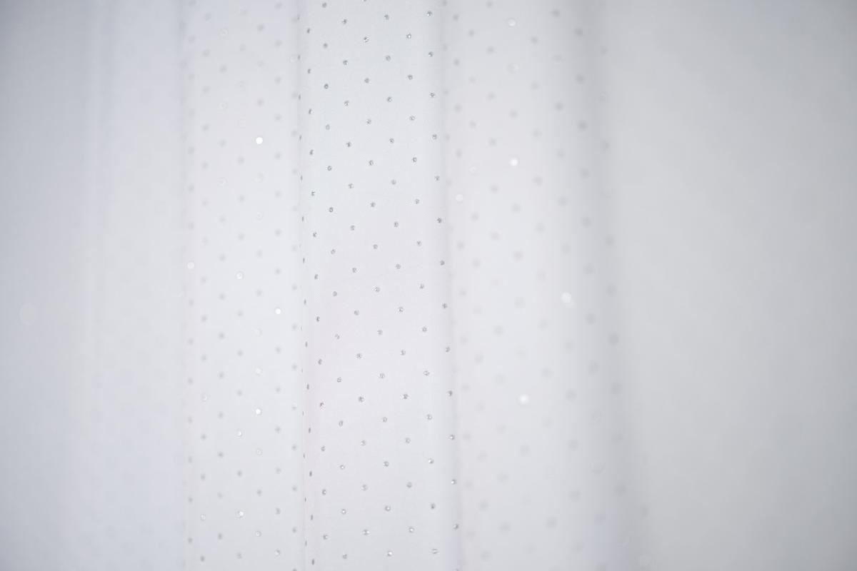 Ridder Duschvorhang Textil 180x200 cm Diamond weiß