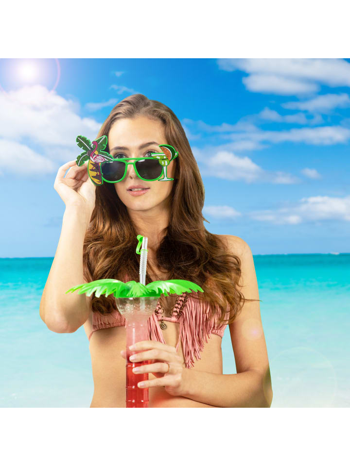 relaxdays 3x Partybrille in Grün günstig kaufen onesize