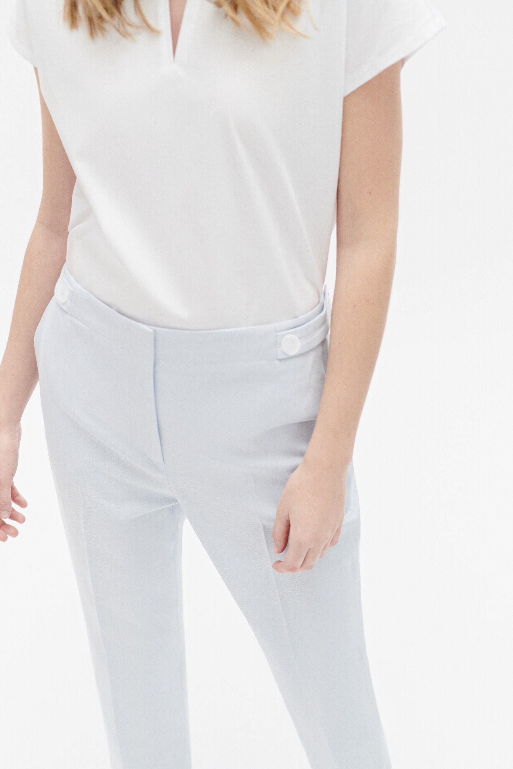 Pantalon psalvador bleu ciel femme