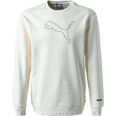 PUMA, Sweatshirt, Baumwolle, ecru