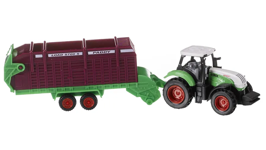Müller - Toy Place - Traktor mit Anhänger, 3-fach sortiert, 1 Stück