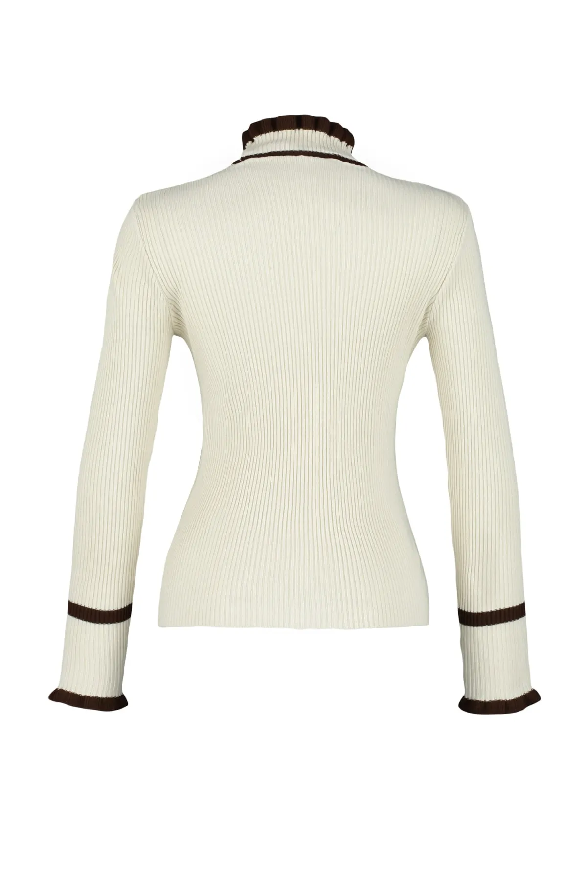 Trendyol Collection  Strickpullover mit Blockfarben in Stein TWOAW22KZ1250