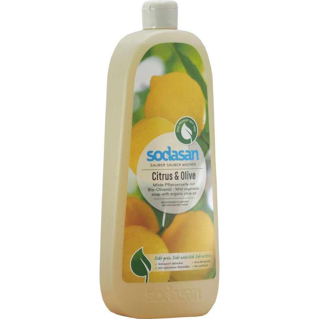 Sodasan Flüssigseife SODASAN Flüssigseife Citrus u. Olive 1 Liter