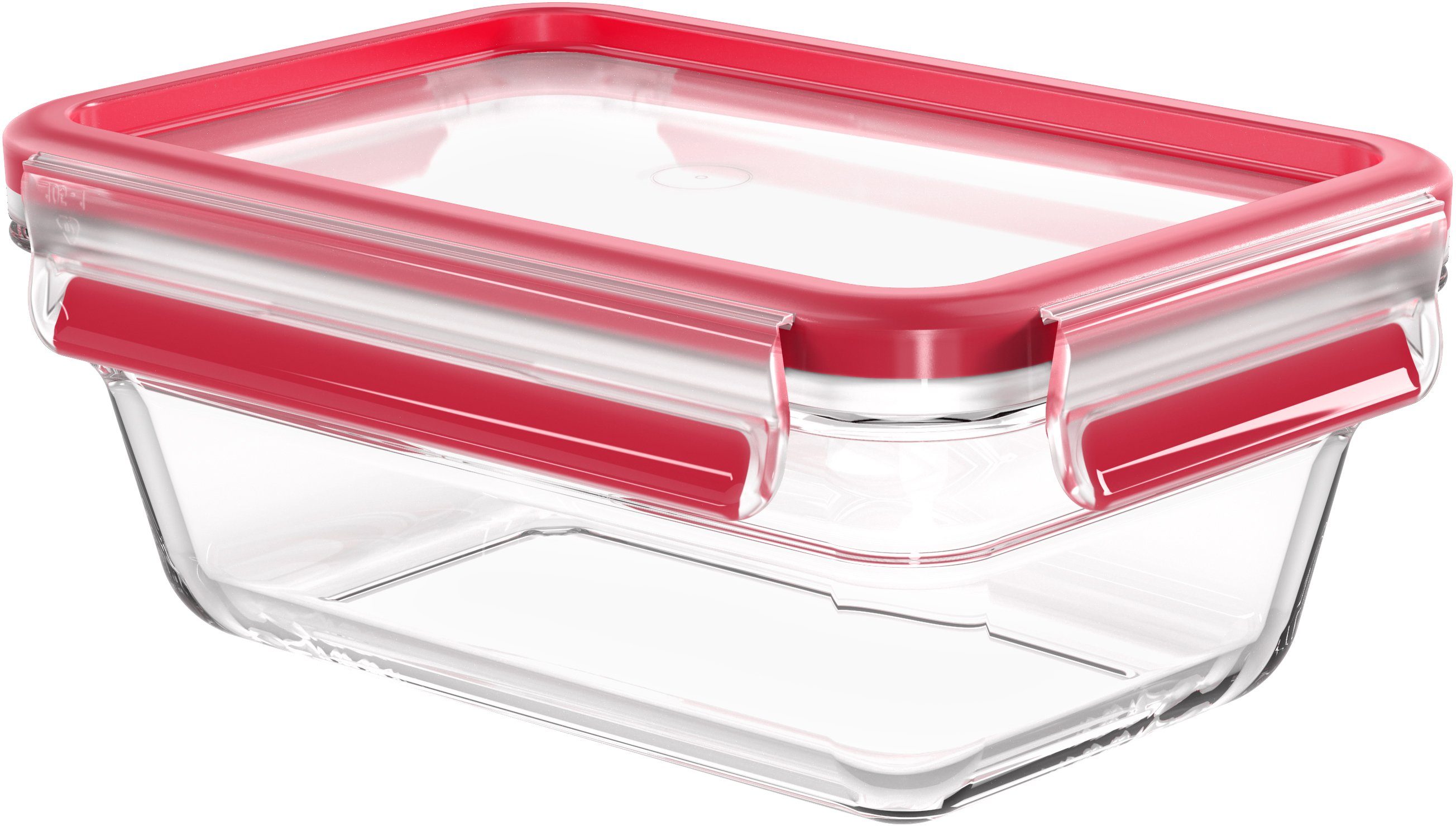 Emsa Frischhaltedose Clip&Close, Made in Germany, Glas, (4-tlg), backofen-, gefrierfest, mikrowellengeeignet, (4 Dosen mit Deckel)