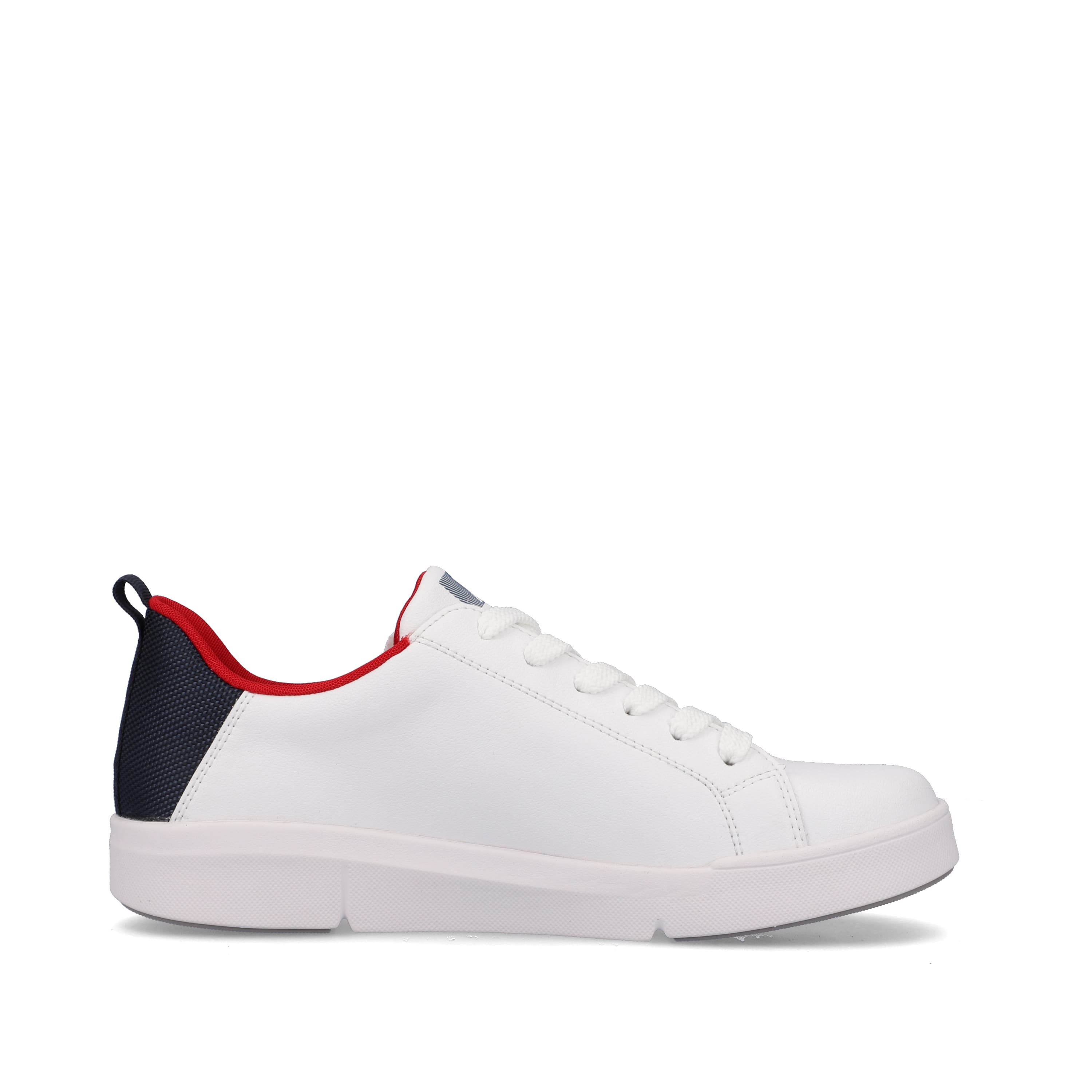 Rieker Damen Sneaker Low snow-white true-red