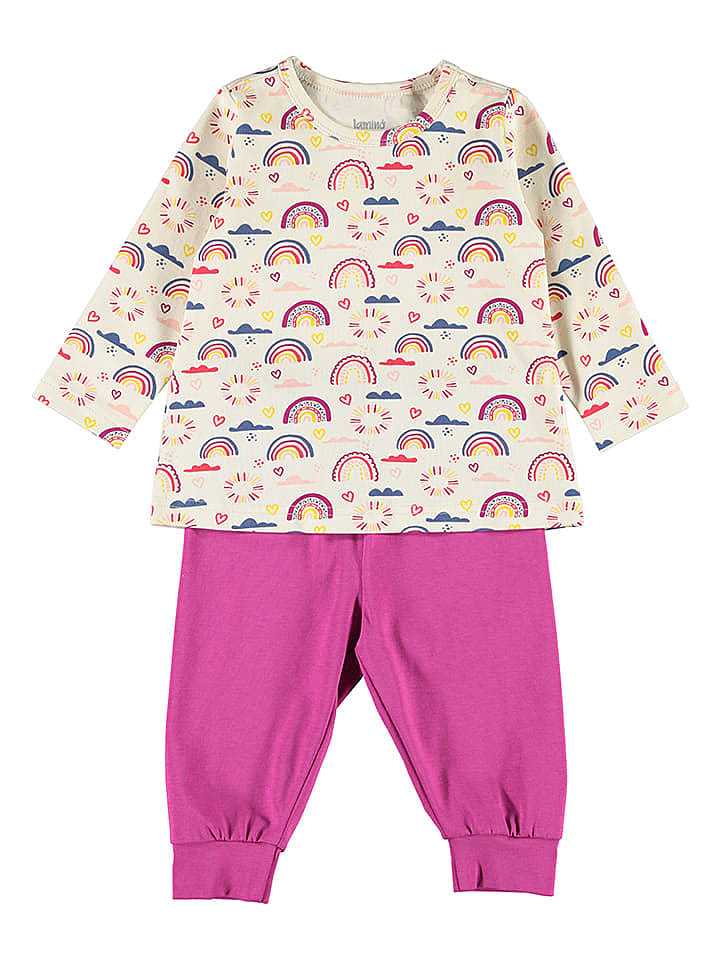 lamino Pyjama in Creme/ Fuchsia günstig kaufen 104