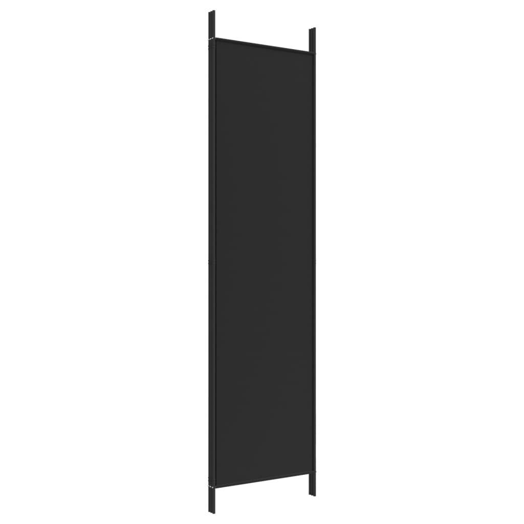 vidaXL Raumteiler 3-tlg. Paravent Schwarz 150x200 cm Stoff, 1-tlg.