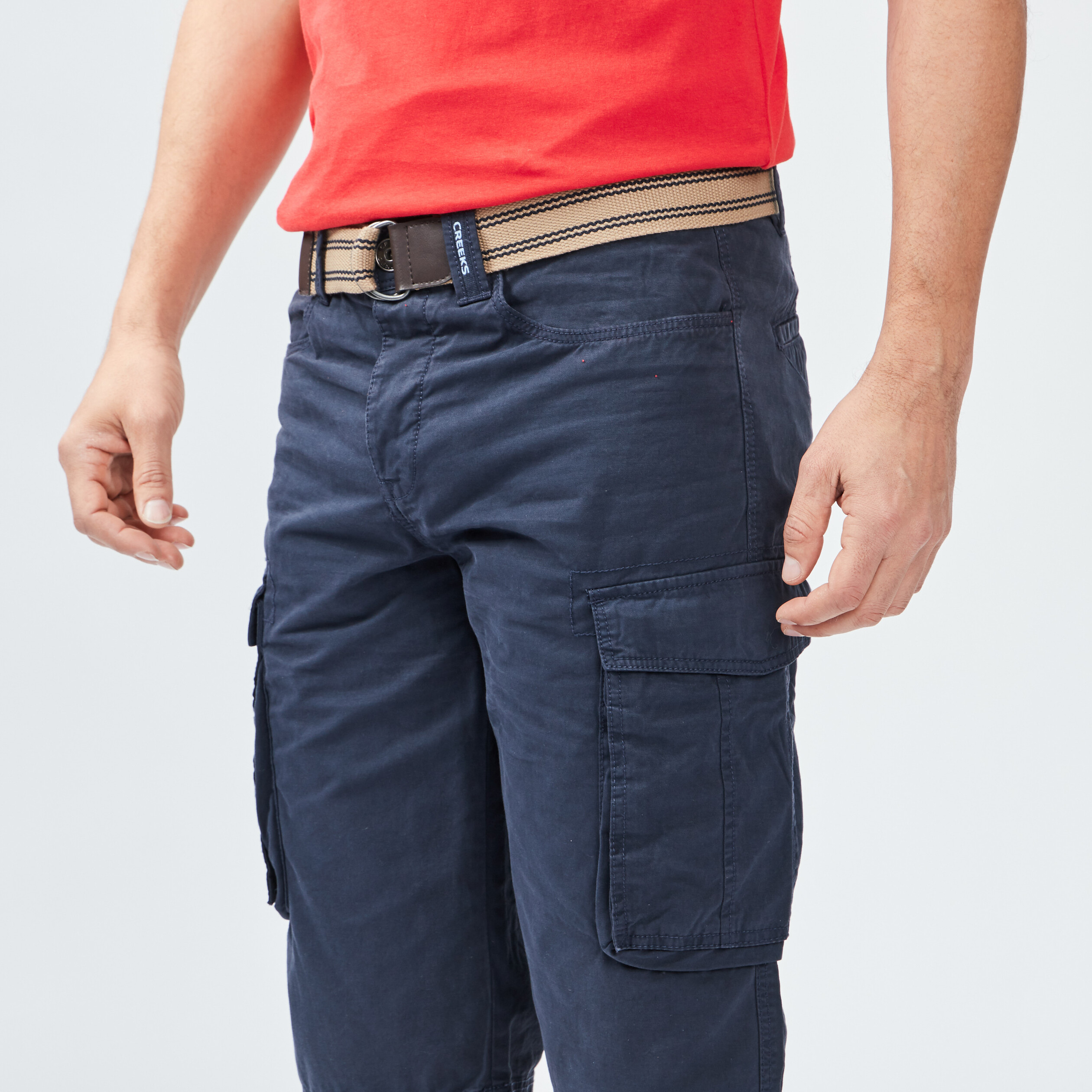 Bermuda straight Creeks bleu marine homme | La Halle