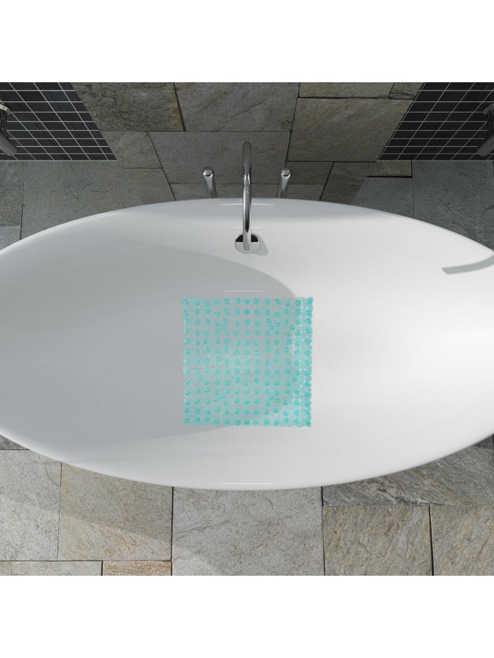 relaxdays Duschmatte in Blau - (B)53 x (T)53 cm günstig kaufen onesize