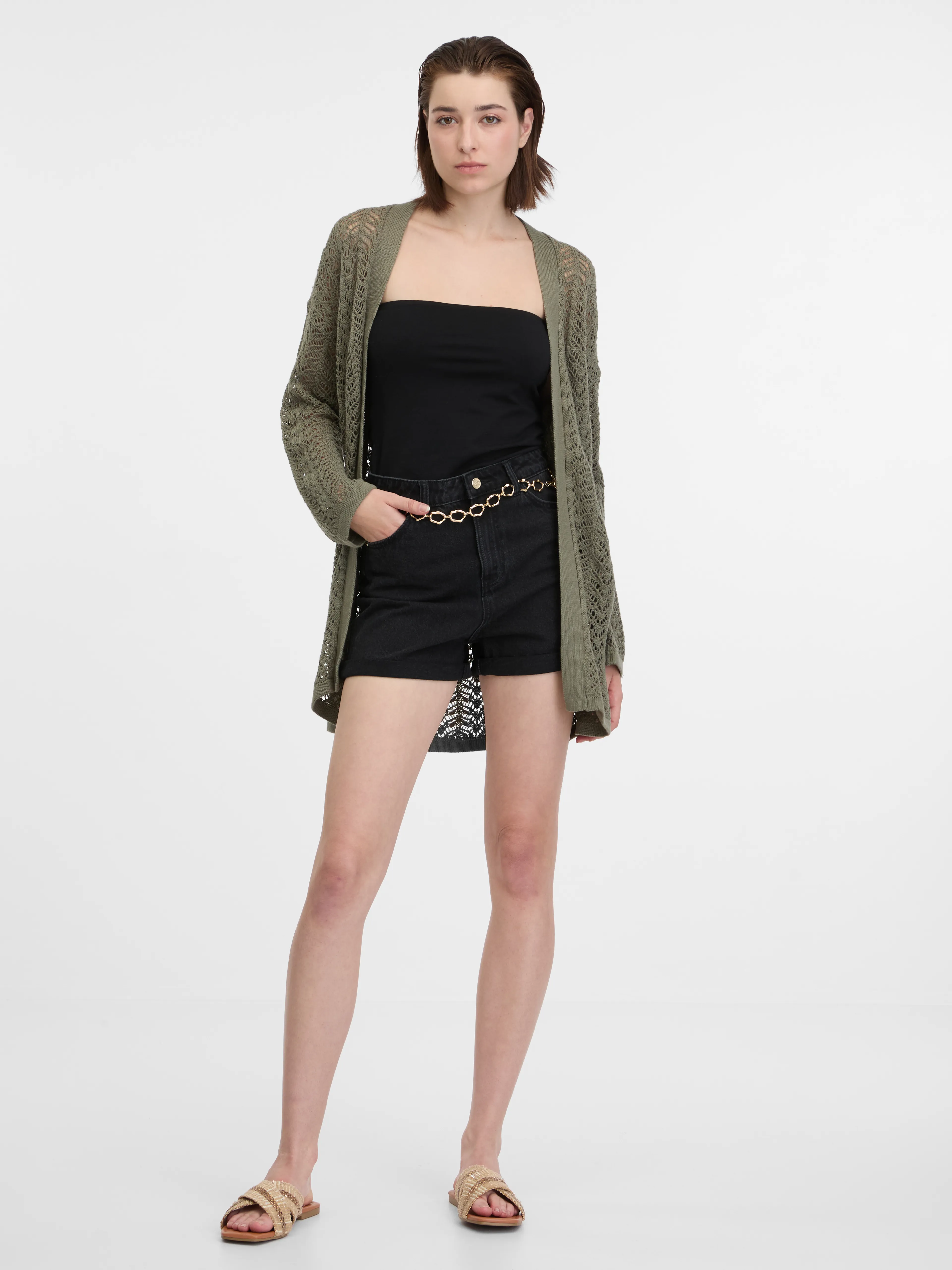 Khaki Damen Strickjacke ORSAY