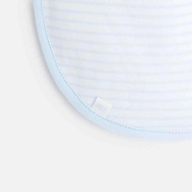 Ensemble 3 pièces bébé en velours bio bleu Absorba