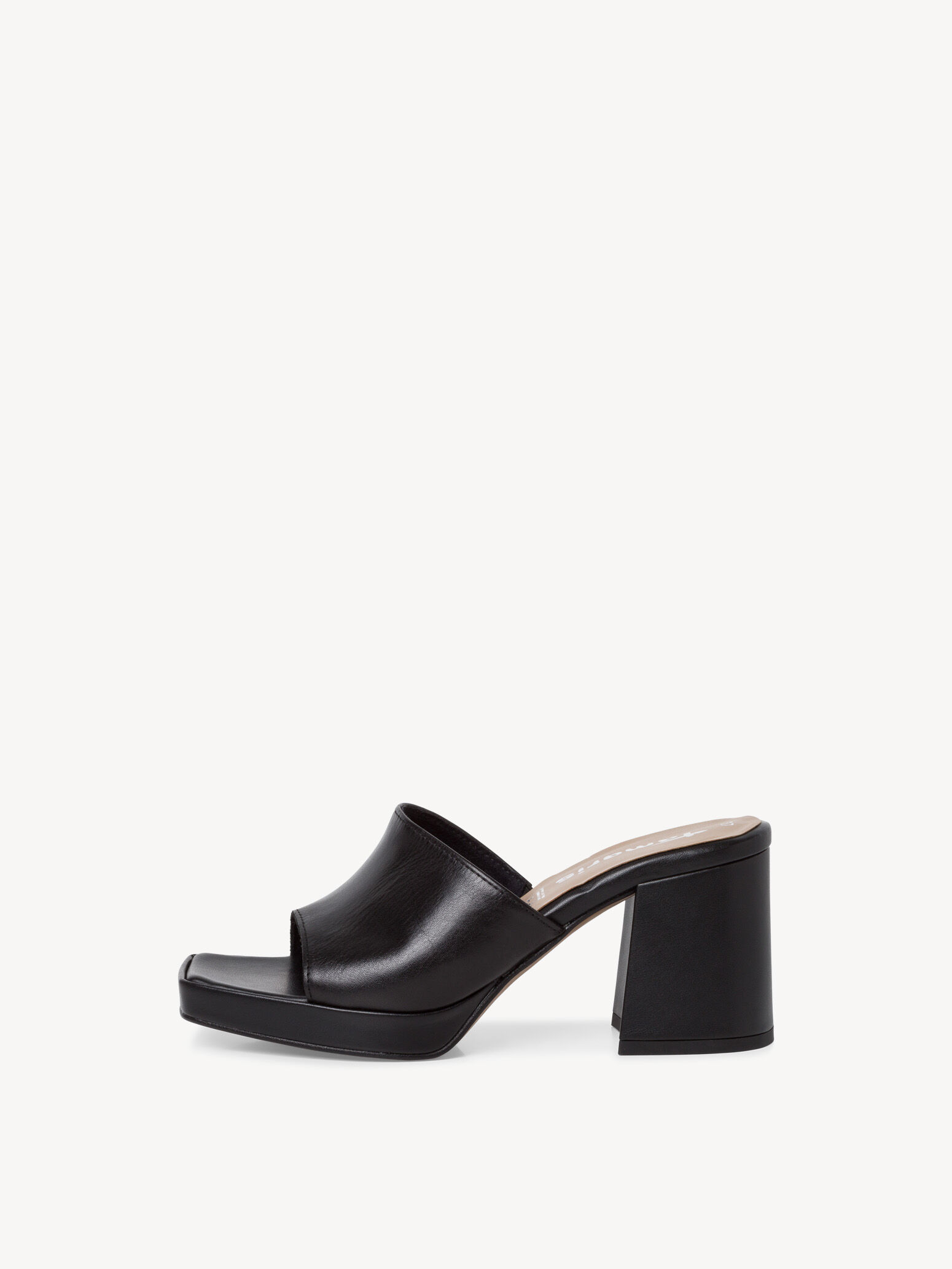 Mule en cuir - noir