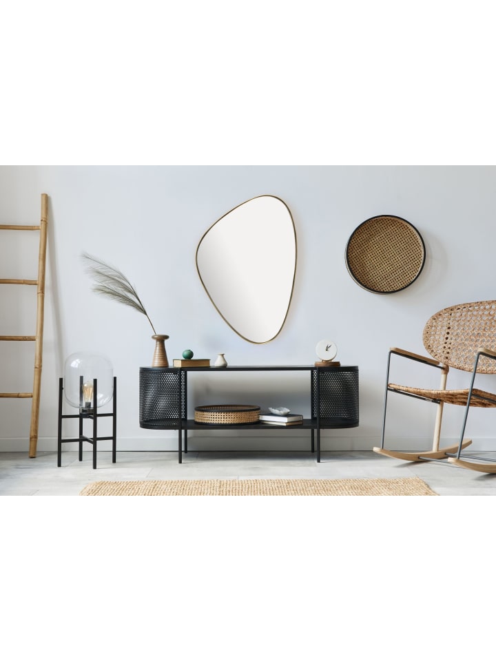 KADIMA DESIGN Wandspiegel Asymmetrisch 46x70 cm Metall Design Hängespiegel , günstig kaufen onesize
