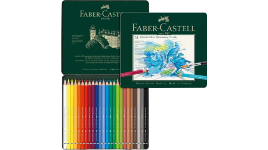 FABER-CASTELL Aquarellstifte A. Duerer 24er-Metalletui