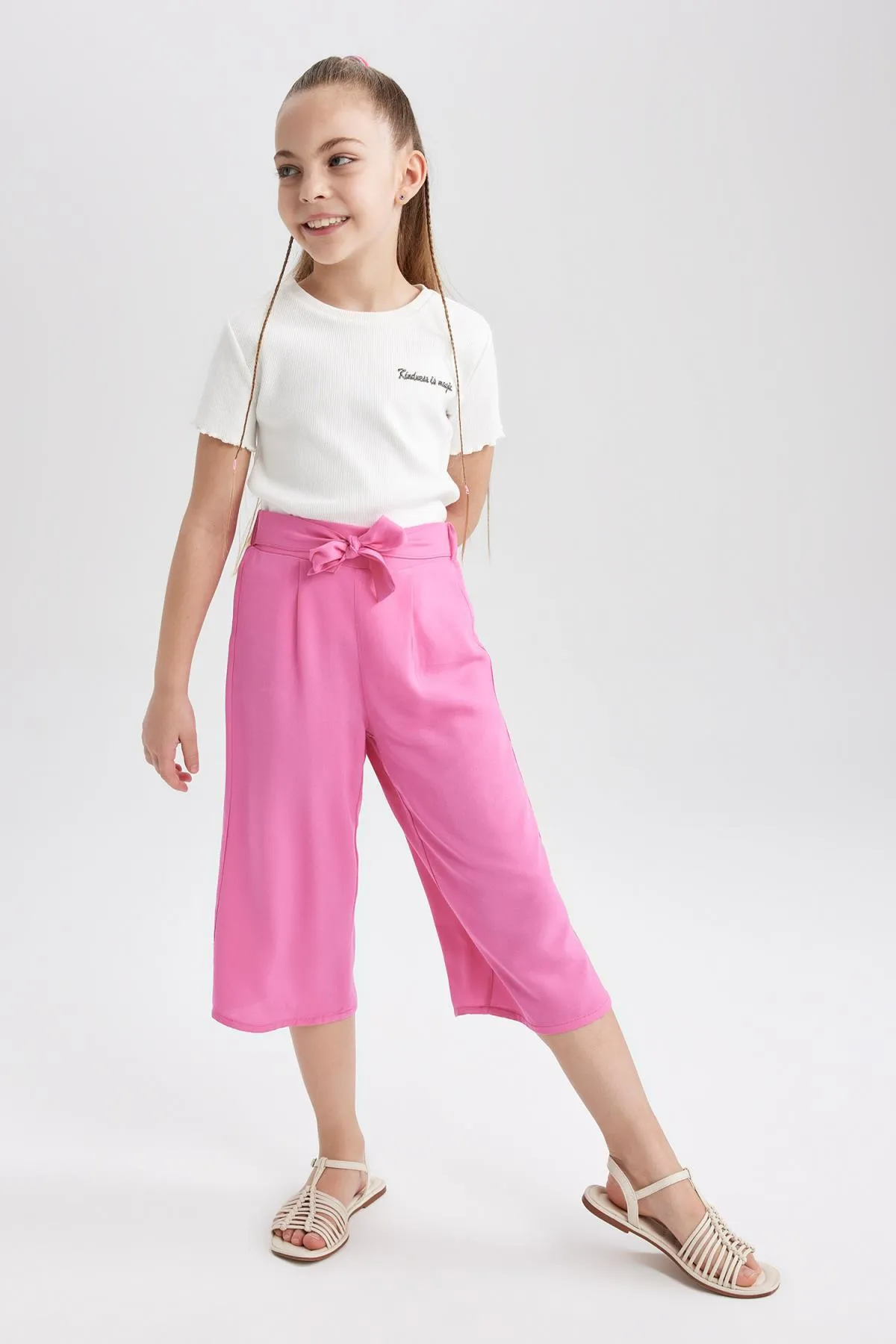 DeFacto  Mädchen-Culotte-Hose aus Viskose mit weitem Bein T3877a623hs