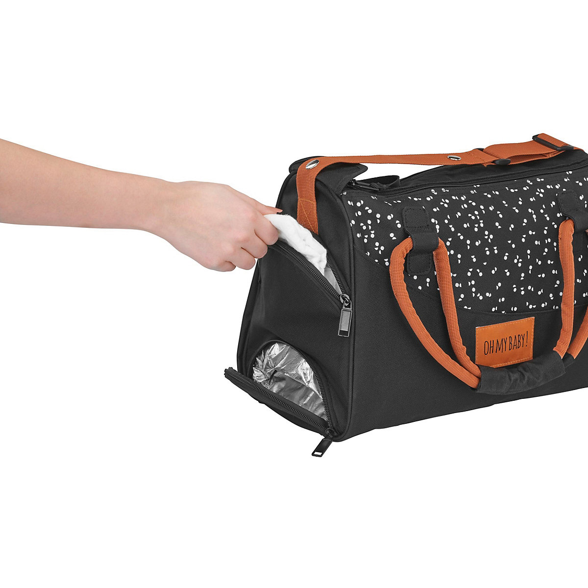 Wickeltasche Pocketstyle, schwarz