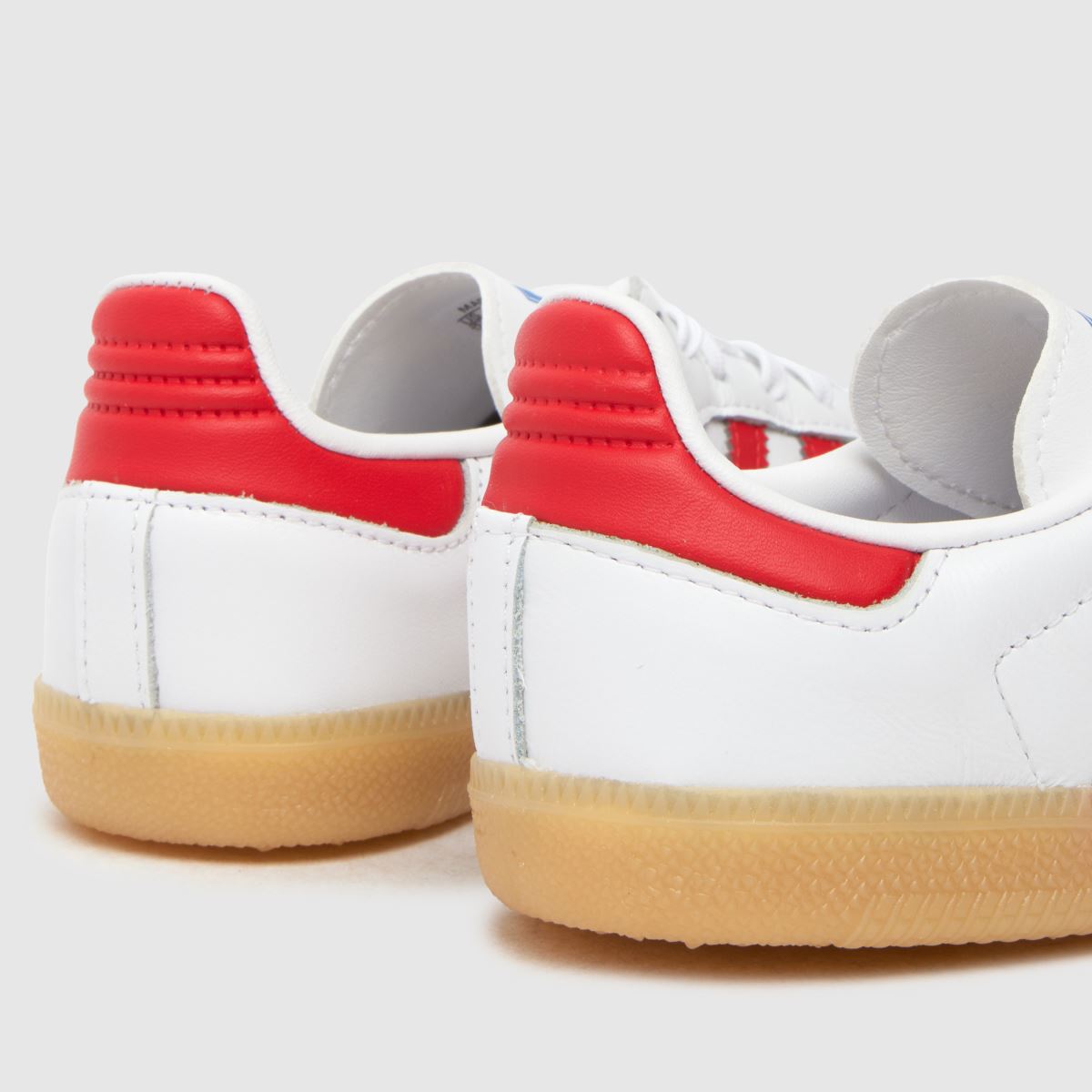 adidas vita och röda Samba och Junior-träningsskor