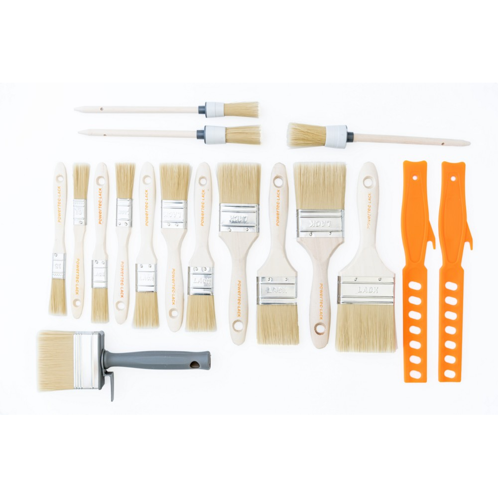 Powertec Color Pinsel-Set „Pro XXL“, Lackpinsel  - 17 tlg.