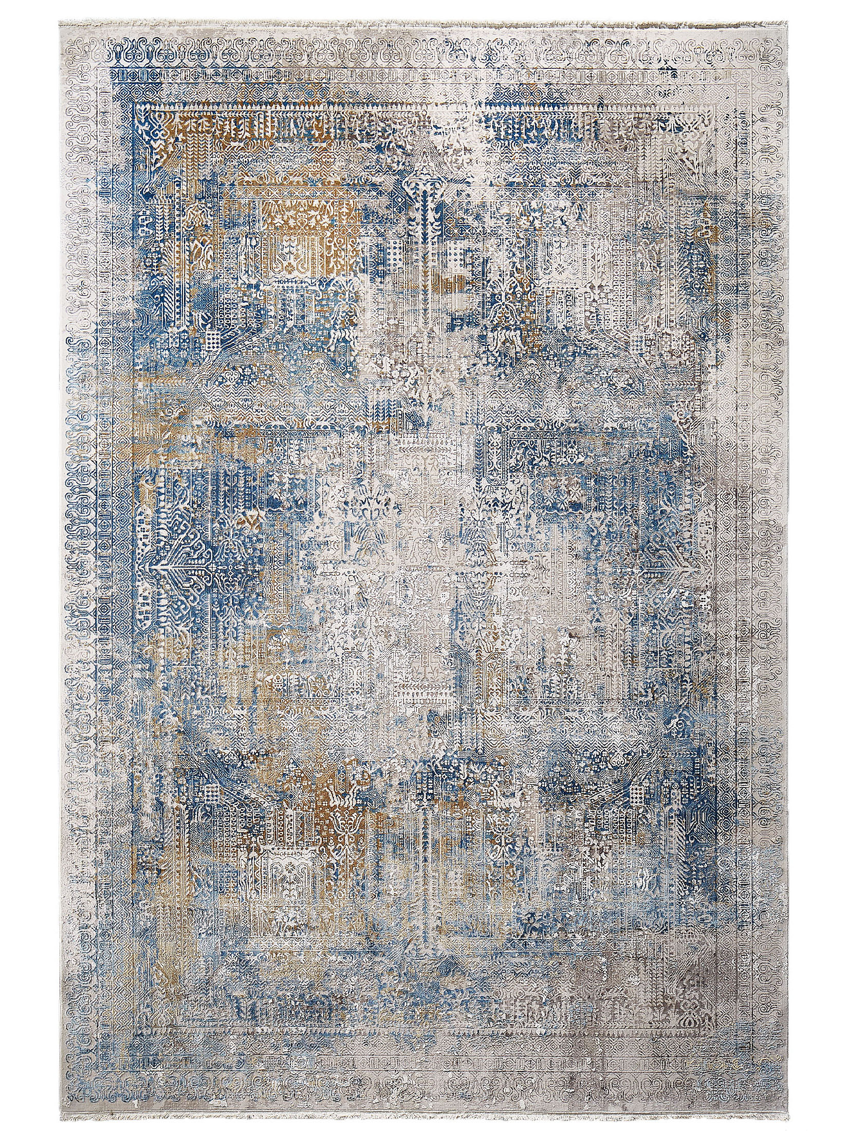 Ampelia Vintage-Teppich, Vintage Blau