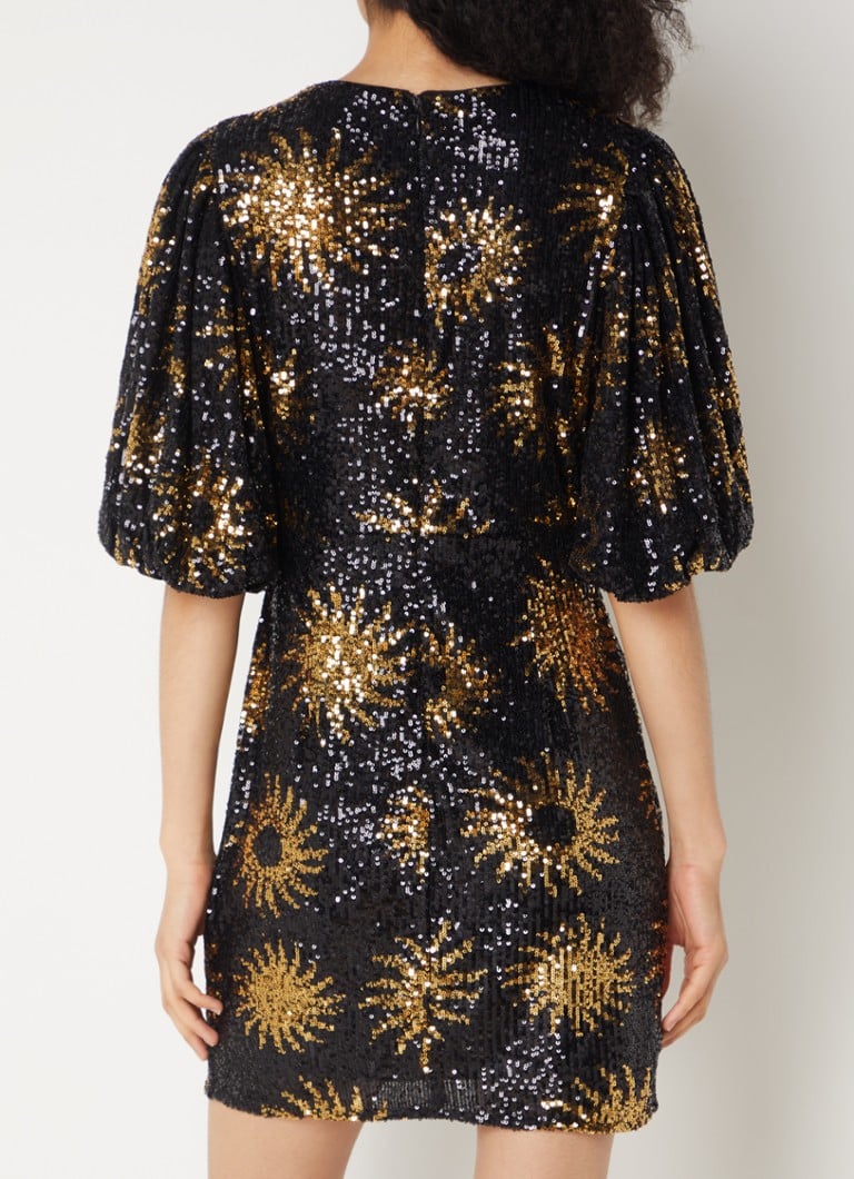 Vestido corto Farm Rio Sunny con estampado y lentejuelas
