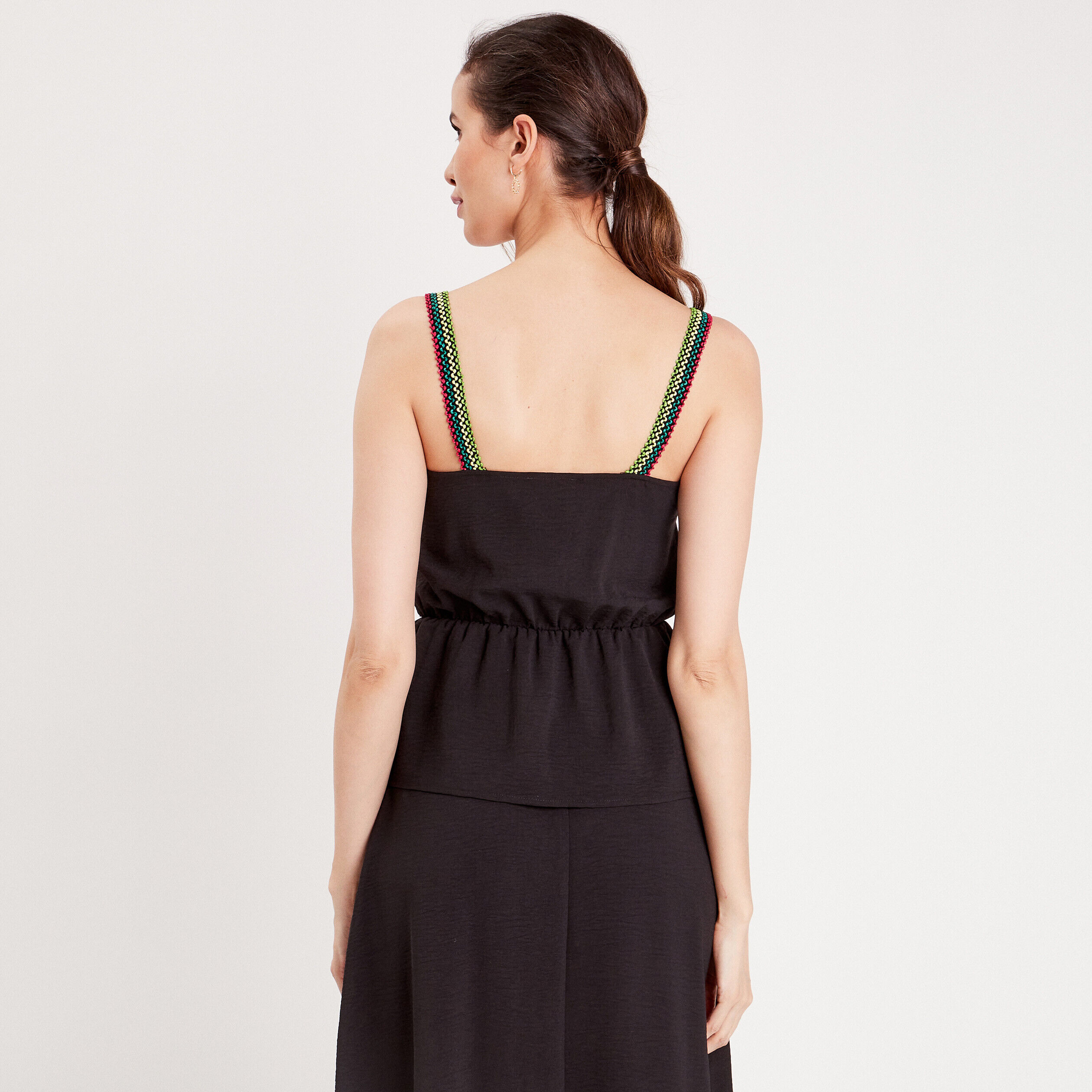 Débardeur élastiqué noir femme | Cache Cache