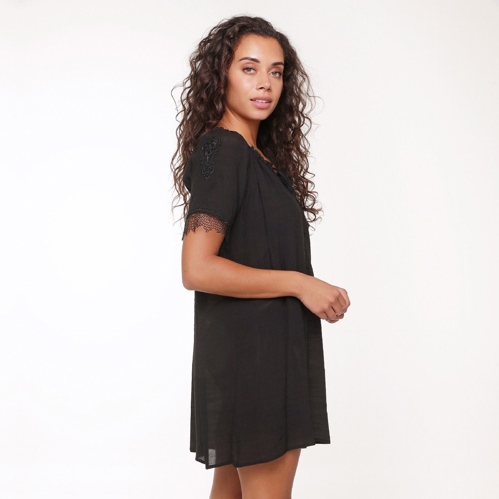 LingaDore 6524 Schwarz Tunik kürze ärmel