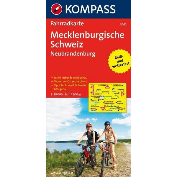 Mecklenburgische Schweiz - Neubrandenburg 1 : 70 000 - Fahrradkarte